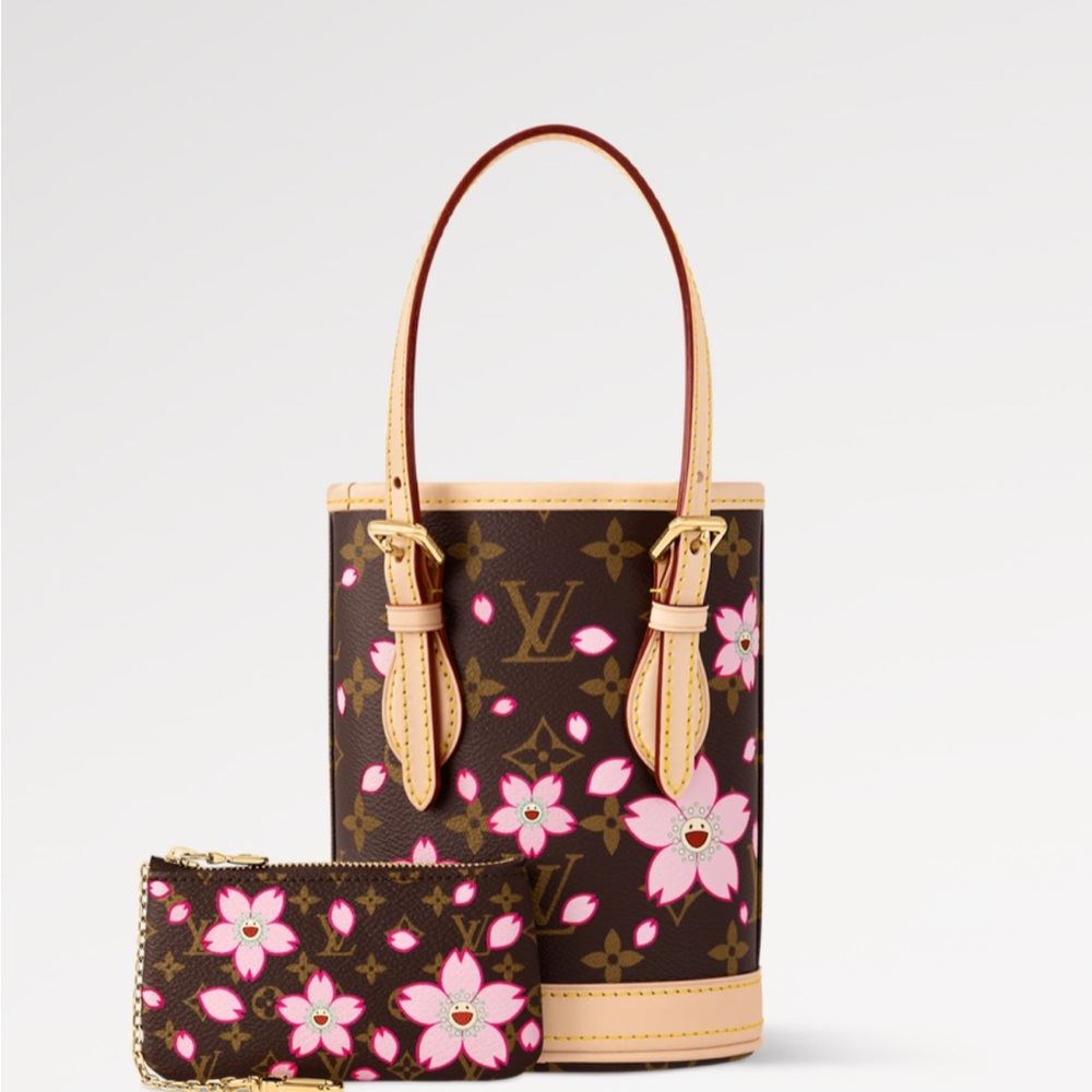 NWT Louis Vuitton Cherry Blossom Nano Bucket Bag